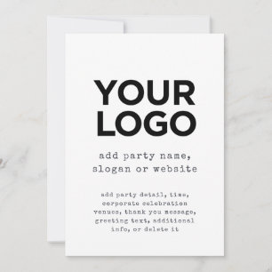 Invitation Logo d'entreprise personnalisé Machine à écrire