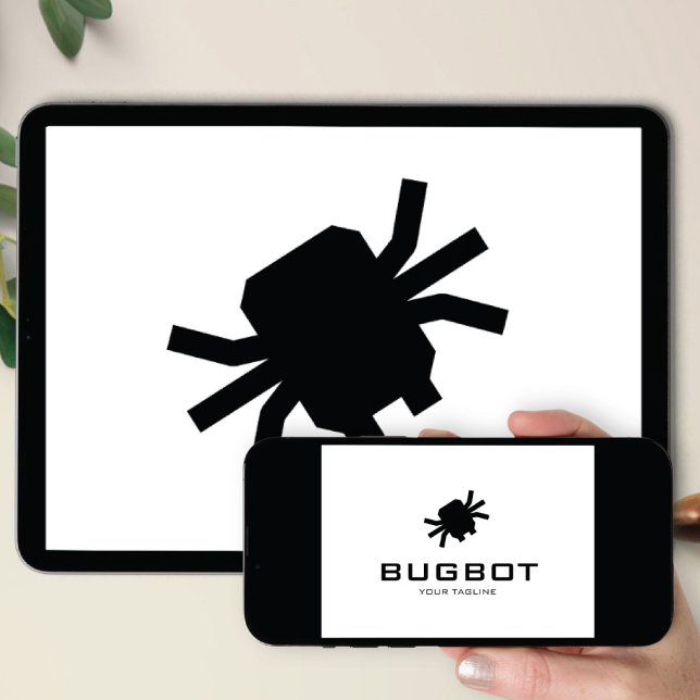 Invitation Logo Download Robotic Bug Logo | Tech Brand (Créateur téléchargé)
