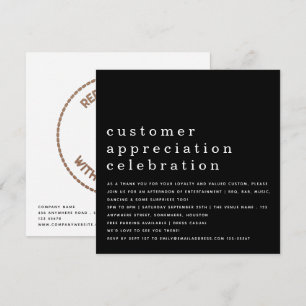 Invitation Logo du jour de l'appréciation du client - Noir co