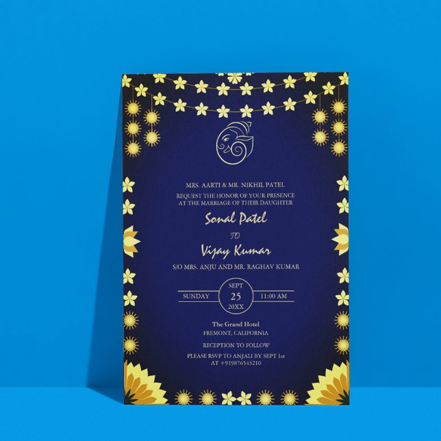 Invitation Logo du Mariage indien Ganesha (Créateur téléchargé)