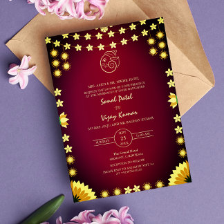 Invitation Logo du Mariage indien Ganesha