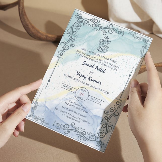 Invitation Logo du Mariage indien moderne Ganesha (Créateur téléchargé)