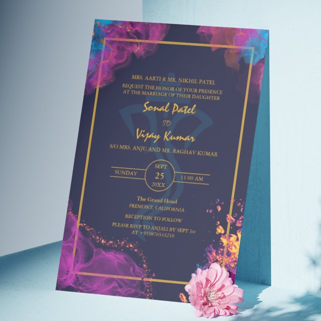 Invitation Logo du Mariage indien moderne Ganesha (Créateur téléchargé)