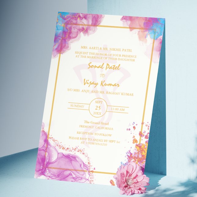 Invitation Logo du Mariage indien moderne Ganesha (Créateur téléchargé)