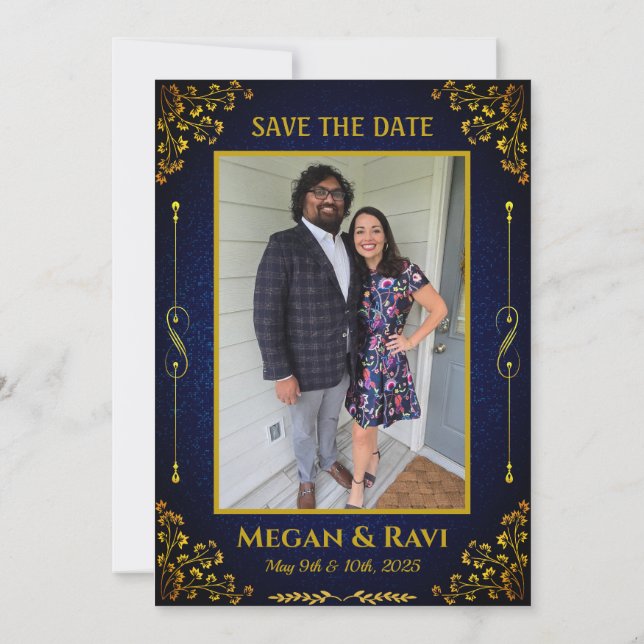 Invitation Logo du Mariage royal indien Ganesha Golden Inv (Dos)