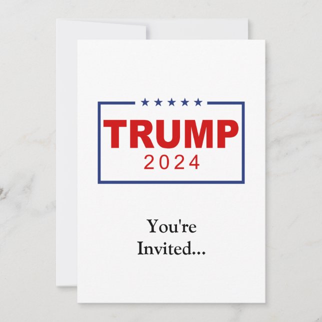 Invitation Logo du rectangle classique Trump 2024 (Devant)