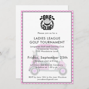 Invitation Logo du tournoi de golf Club Ladies League