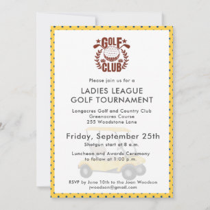Invitation Logo du tournoi de golf Club Ladies League