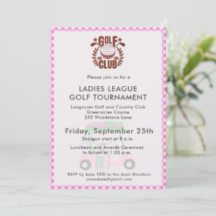 Invitation Logo du tournoi de golf Club Ladies League