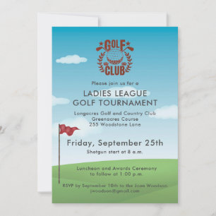 Invitation Logo du tournoi de golf Club Ladies League