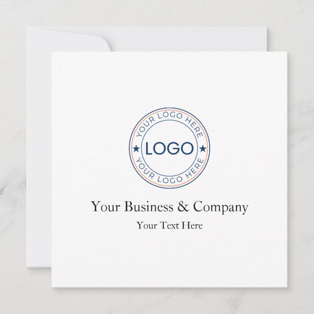 Invitation Logo et texte personnalisés (Devant)