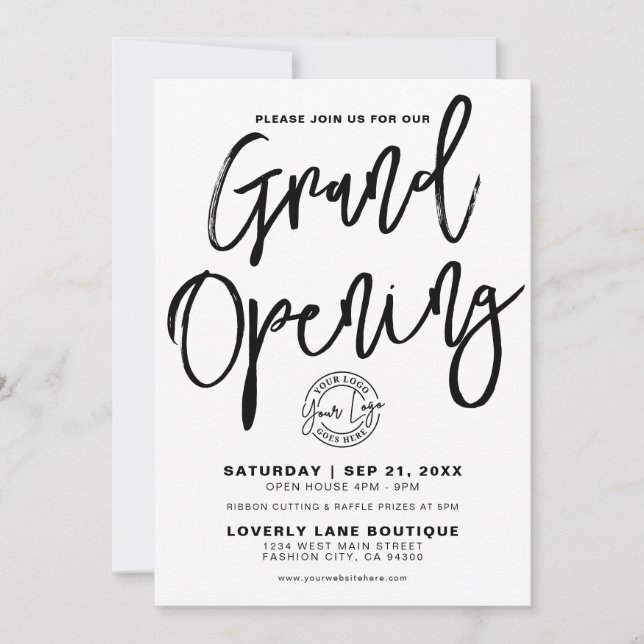 Invitation Logo Noir Blanc Affaires Ouverture Solennelle (Devant)