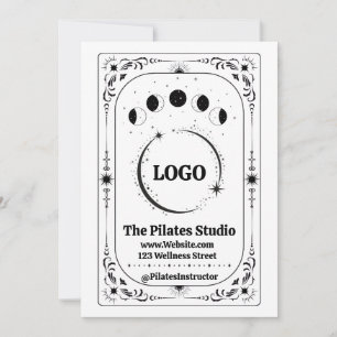 Invitation Logo personnalisé Tarot Pilates Yoga Entreprise de