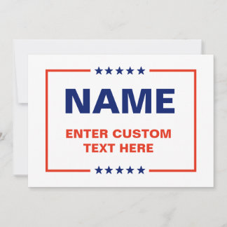 Invitation Logo politique personnalisé (Trump Design)