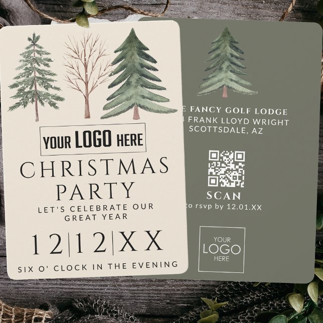 Invitation Logo professionnel minimaliste Noël (Créateur téléchargé)