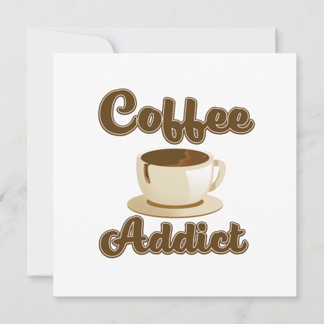 Invitation Logo rétro de Coffee Addict (Devant)