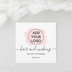 Invitation Logo rose brosse typographie maquillage cheveux