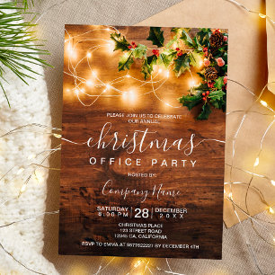 Invitation Logo rustique de la marque de Noël