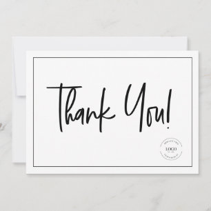 Invitation Logo simple Black White Company Logo Merci social