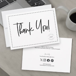 Invitation Logo simple Black White Company Logo Merci social