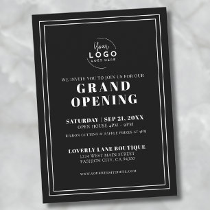 Invitation Logo Simple Business Grand Ouverture