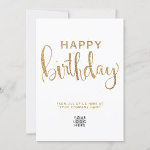 Invitation Logo simple Faux Gold Parties scintillant Bonne ca