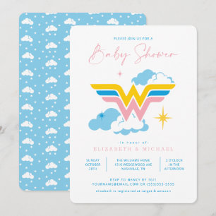 Invitation Logo Wonder Woman   BABY SHOWER