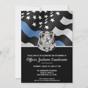 Invitation Loi sur la retraite des agents de police Drapeau d