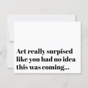 Invitation Loi sur la typographie amusante Proposition surpri