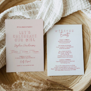 Invitation LOLA Bachelorette Fêtons notre fille