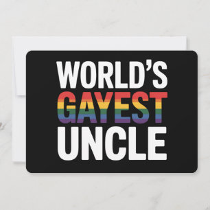Invitation L'oncle le plus gay du monde, le Gay pride LGBTQ,