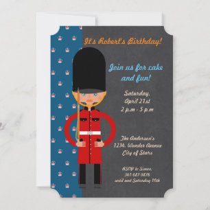 Invitation London Guard Boy Birthday Party