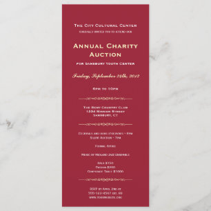 Invitation Long d'entreprise d'affaires merlot de gala rouge