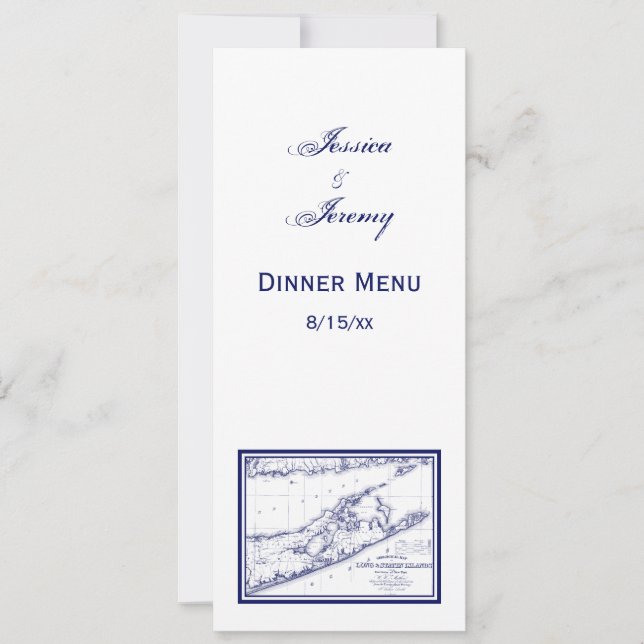 Invitation Long Island The Hamptons Map VC (Devant)