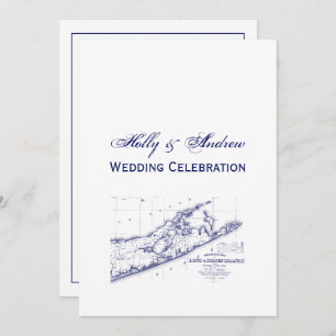 Invitation Long Island The Hamptons Map VC Mariage
