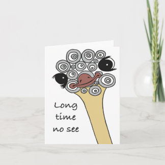 Invitation Long time no see card