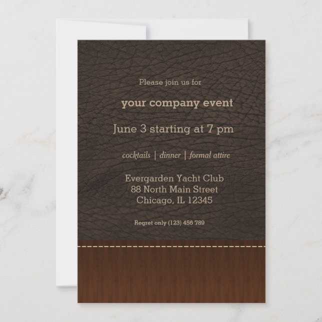 Invitation look cuir Brown (Devant)