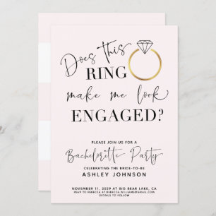 Invitation Look Engagé Futur Mme Ring Bachelorette Party