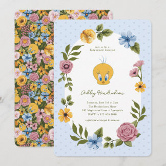 Invitation LOONEY TUNES™ | TWEETY™ Baby Shower Floral