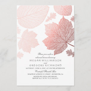 Invitation L'or rose part du dîner élégant de répétition