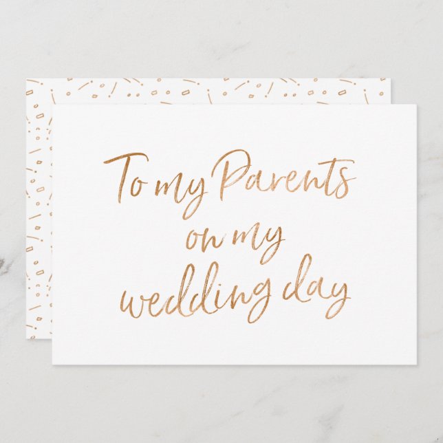 Invitation L'or s'est levé à mes parents (Devant / Derrière)