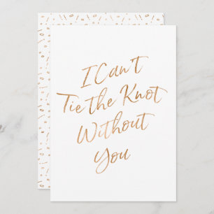 Invitation L'or s'est levé "je ne peut pas attacher le noeud