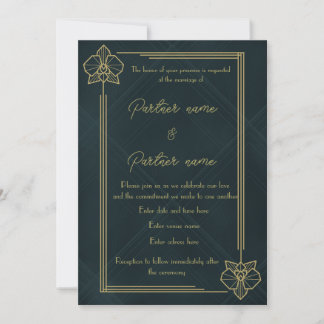 Invitation L'Orchidée Dorée