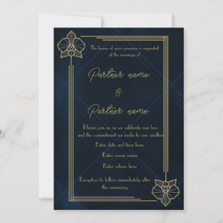 Invitation L'Orchidée Dorée
