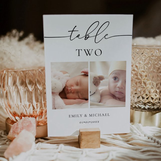 Invitation Lorsque Nous Étions Mariage Âge Numéro de la table (Créateur téléchargé)