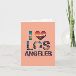 Invitation Los Angeles Skyline Sunset & Hollywood Typographie
