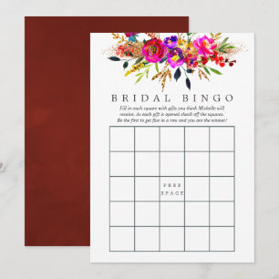 Invitation Loto de douche de mariage floral aquarelle