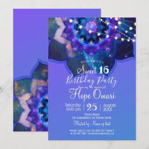 Invitation Lotus Bleu Mandala