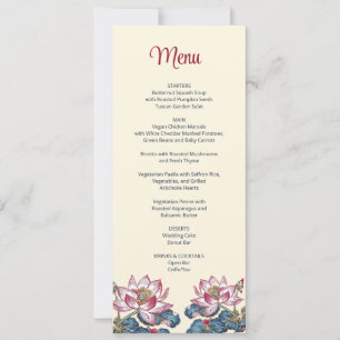 Invitation Lotus Mariage de style Art Tibétain