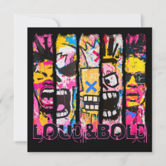 Invitation Loud & Bold - Graffiti Street Art Design